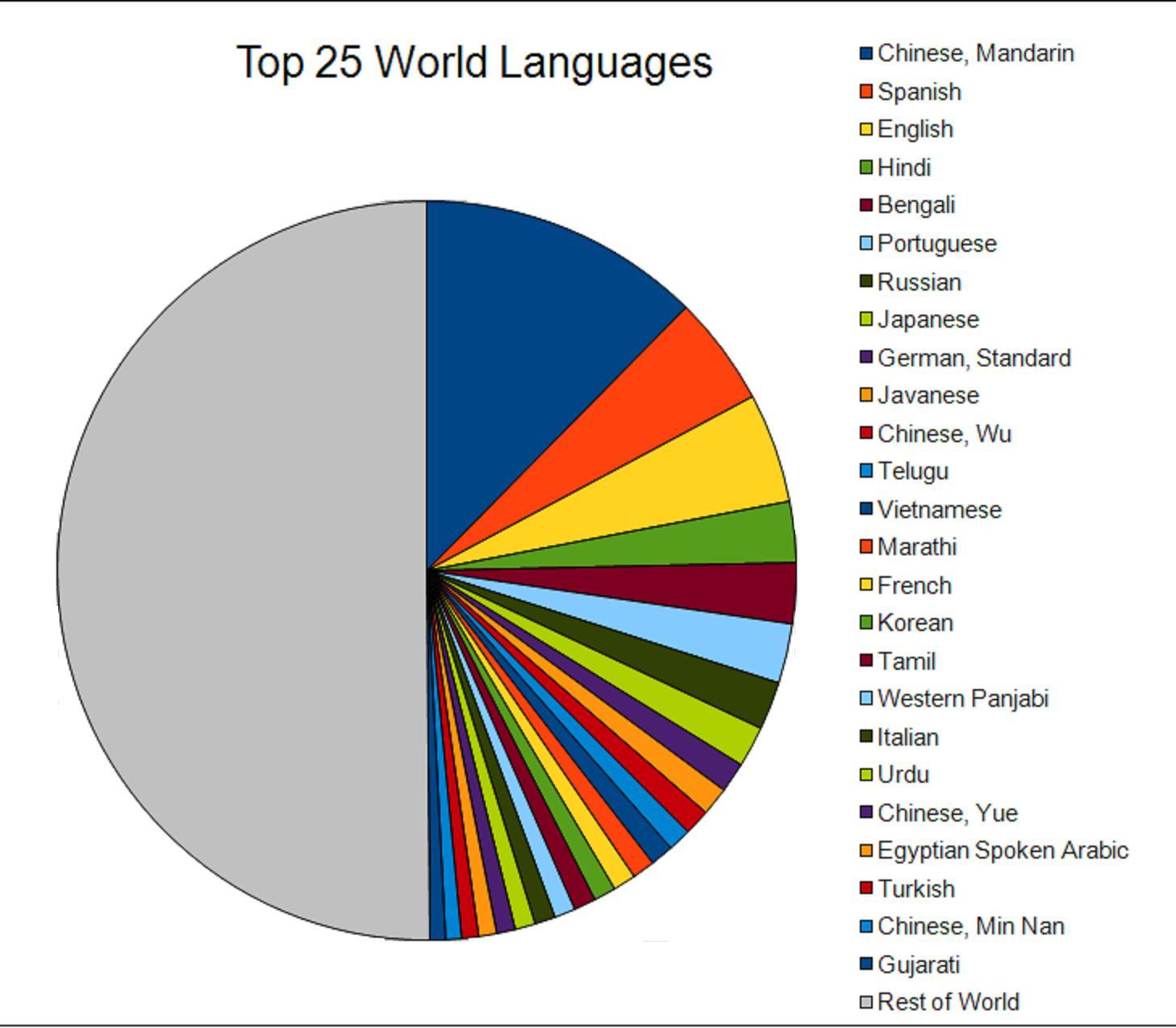 Top 25 world languages